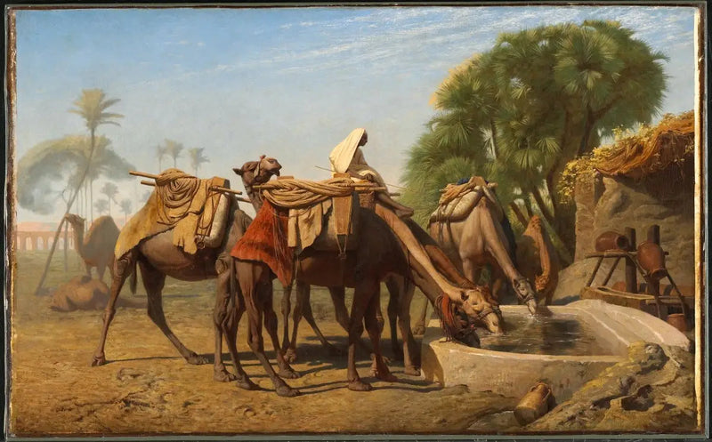 Su içme yeri önünde develer - Jean-Léon Gérôme