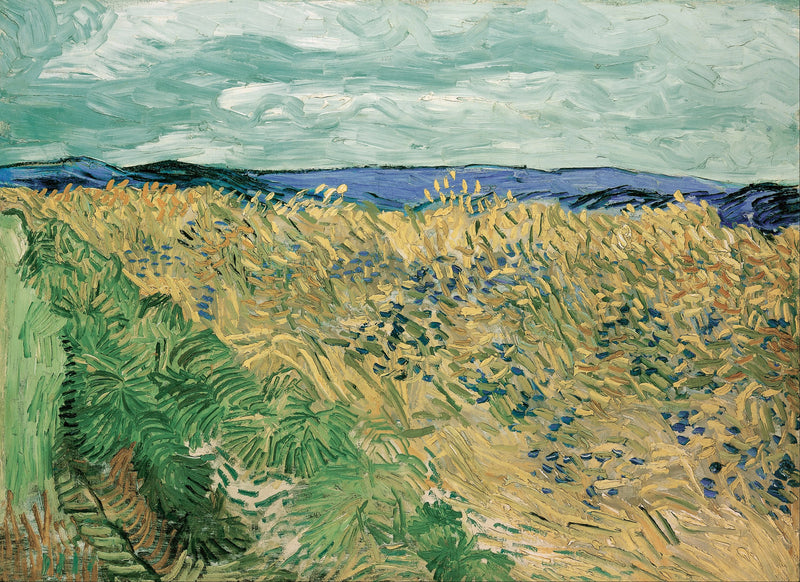 Mavi çiçekli buğday tarlası - Vincent van Gogh