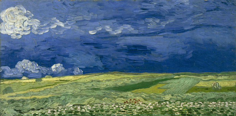 Fırtına bulutları altındaki buğday tarlası - Vincent van Gogh