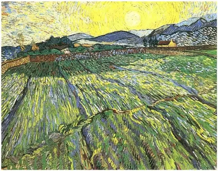 Kapalı alan, doğan güneş - Vincent van Gogh