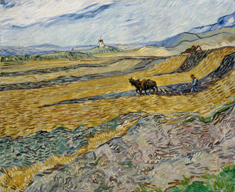 Çiftçi ile çevrili tarla - Vincent van Gogh