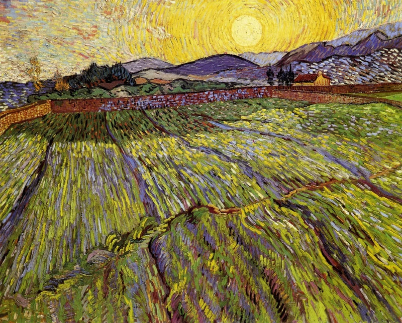 Kapalı alan, doğan güneş - Vincent van Gogh