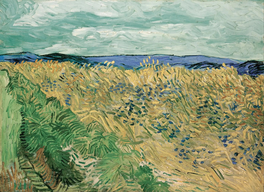 Mavi çiçekli buğday tarlası - Vincent van Gogh