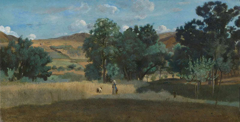 Morvan'da Buğday Tarlası - Jean-Baptiste Camille Corot