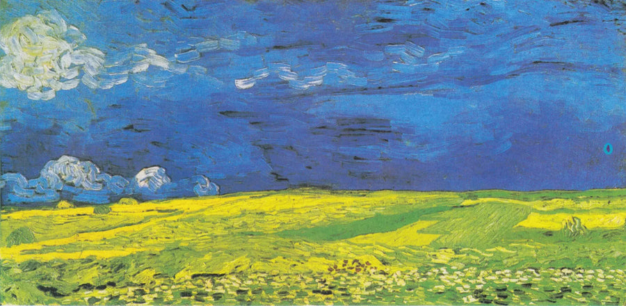 Fırtına bulutları altındaki buğday tarlası - Vincent van Gogh