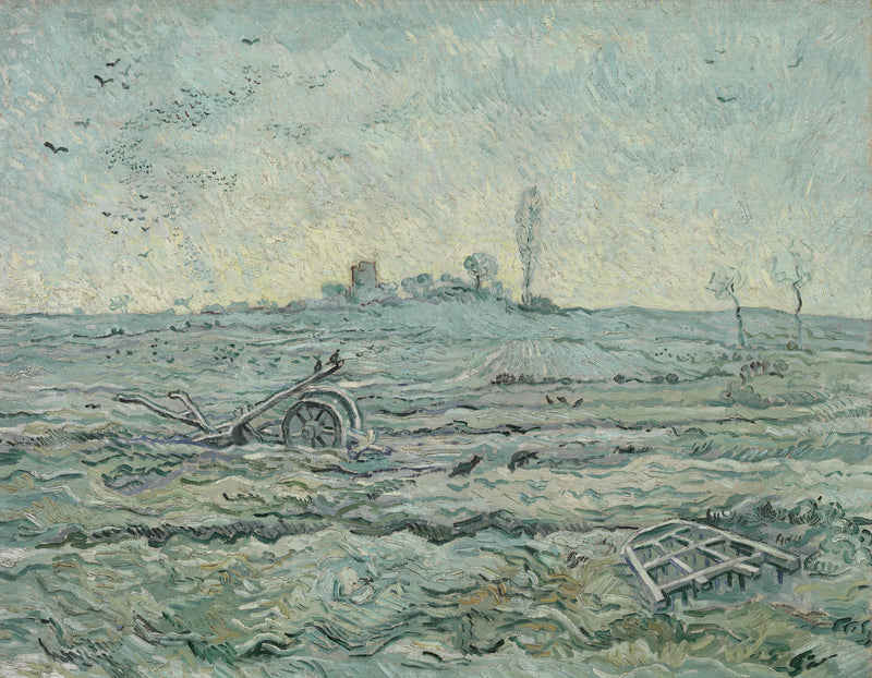 Karla kaplı tarlada tırmık - Vincent van Gogh