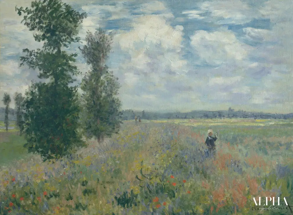 Champs de coquelicots près d'Argenteuil 1875 - Claude Monet - Reproductions de tableaux et peintures haut de gamme