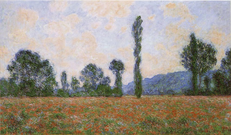 Reproduction du tableau « Champs de papilles - Claude Monet » par Alpha Reproduction en peinture à l’huile