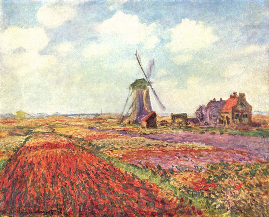 Hollanda'da Lale Tarlaları - Claude Monet