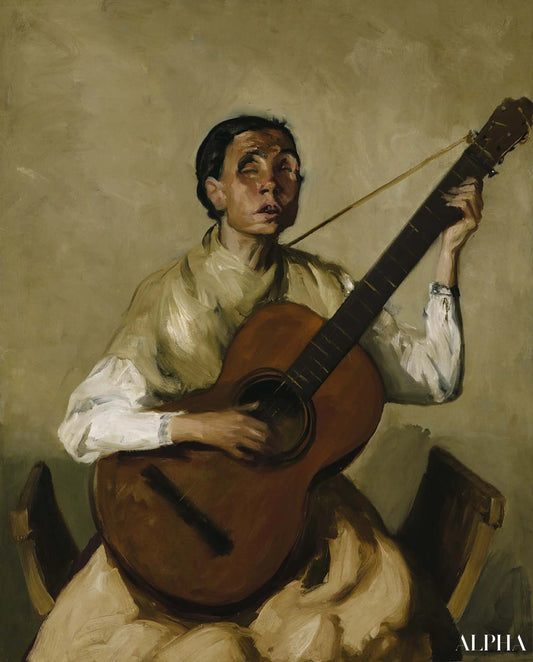 Chanteur espagnol aveugle - Robert Henri - Reproductions de tableaux et peintures haut de gamme