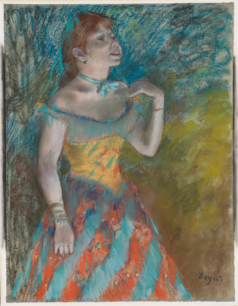 Yeşil Elbiseli Şarkıcı - Edgar Degas
