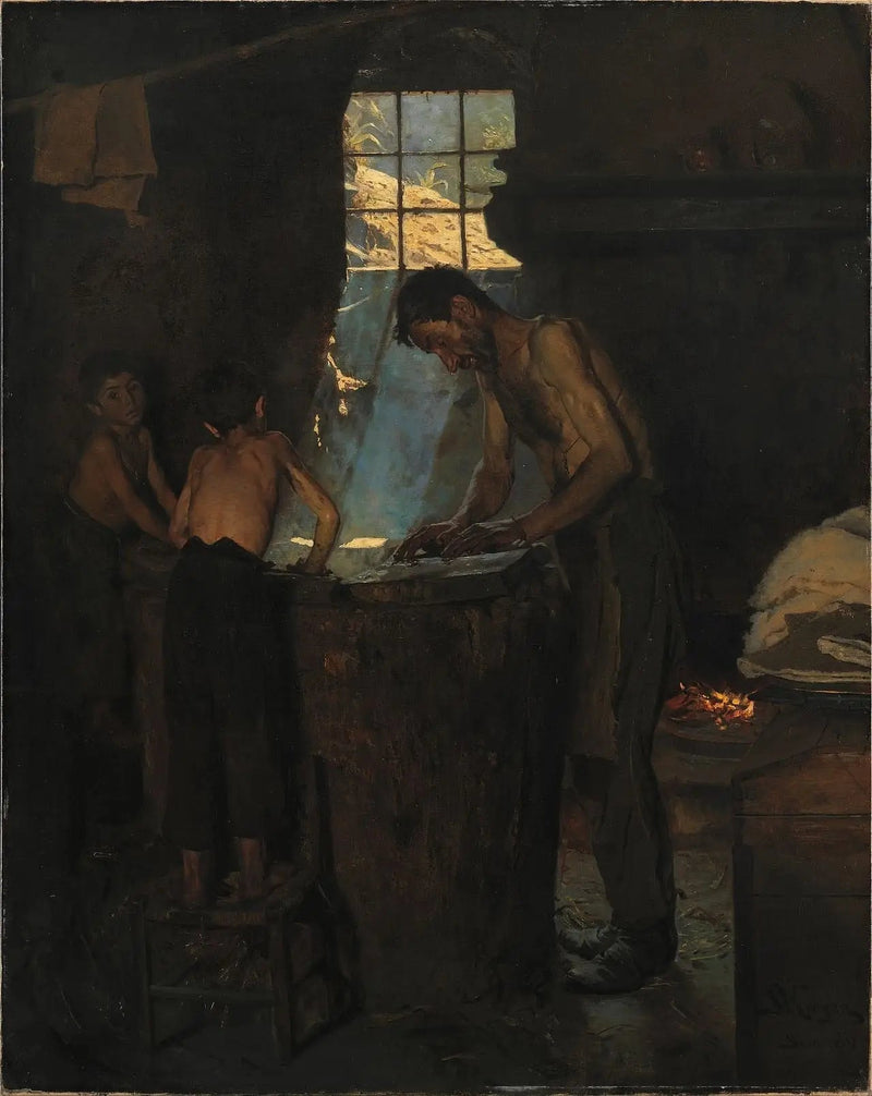 İtalyan Köyünde Şapkacılar - Peder Severin Krøyer
