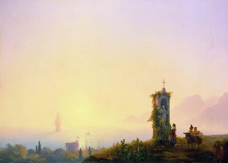 Deniz Kenarında Şapel - Ivan Aïvazovski