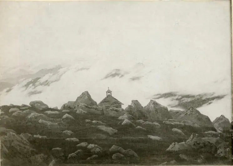 Sisli dağ şapeli - Caspar David Friedrich