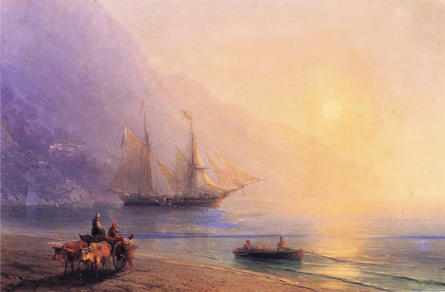 Kırım kıyılarında erzak yükleme - Ivan Aïvazovski