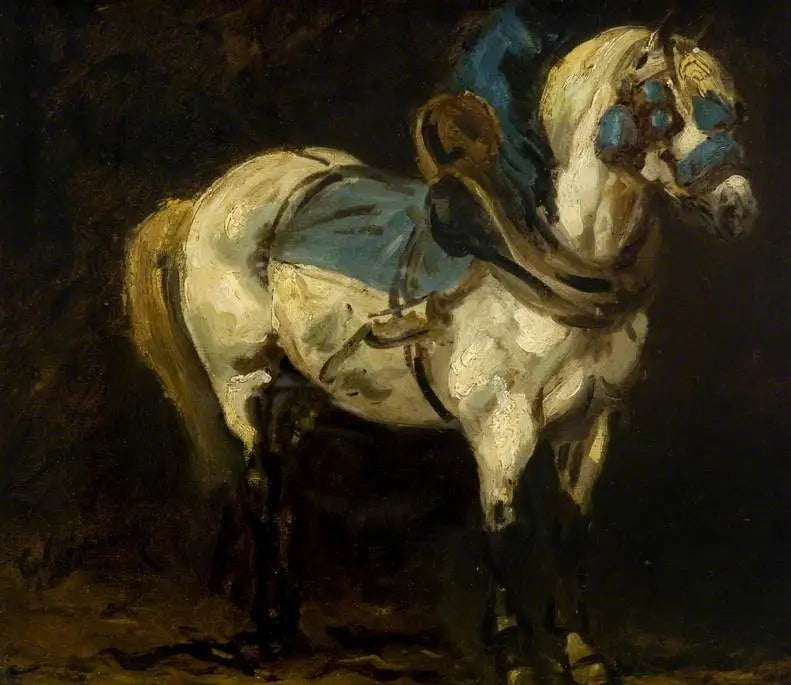 Mavi kayışlı gri şarj cihazı - Théodore Géricault