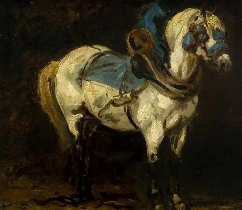 Mavi kayışlı gri şarj cihazı - Théodore Géricault