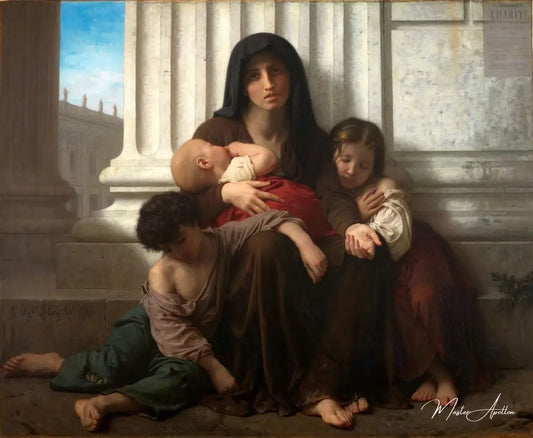 Charité - William Bouguereau Reproductions de tableaux à la peinture à l’huile