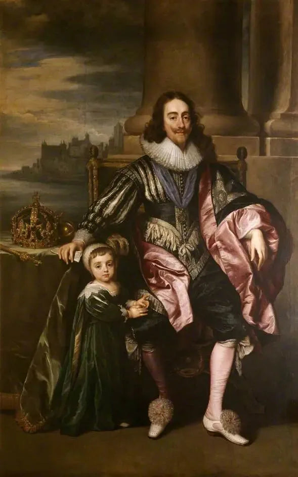 Kral I. Charles (1600-1649) ve Prens Charles (1630-1685) - Antoine van Dyck