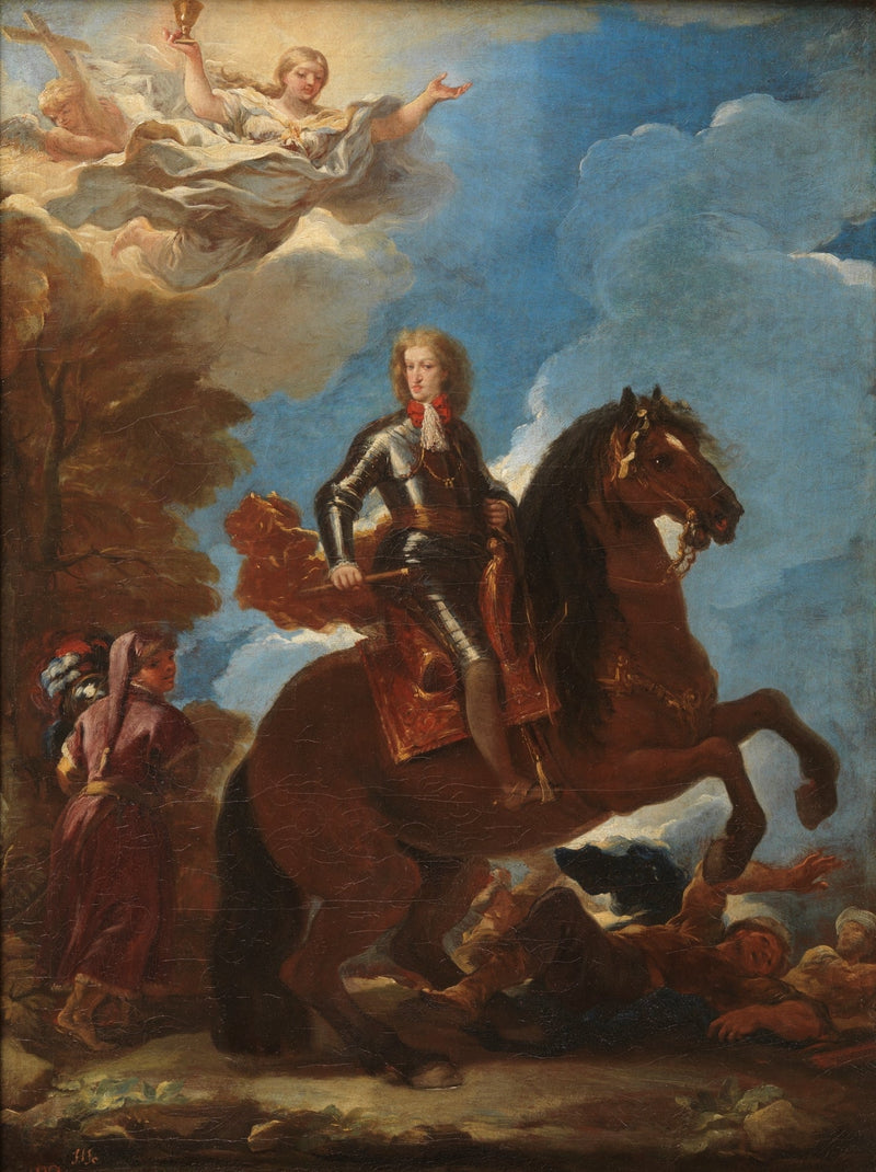İspanya Kralı II. Charles, at üzerinde - Luca Giordano