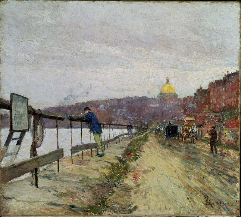 Charles River ve Beacon Hill - Childe Hassam