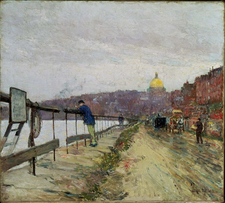 Charles River ve Beacon Hill - Childe Hassam