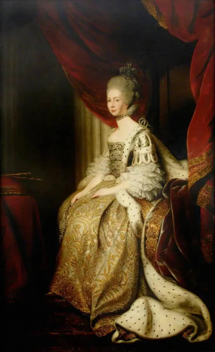 Charlotte-Sophie de Mecklembourg-Strelitz (1744–1818), George III'ün eşi kraliçe consort - Joshua Reynolds