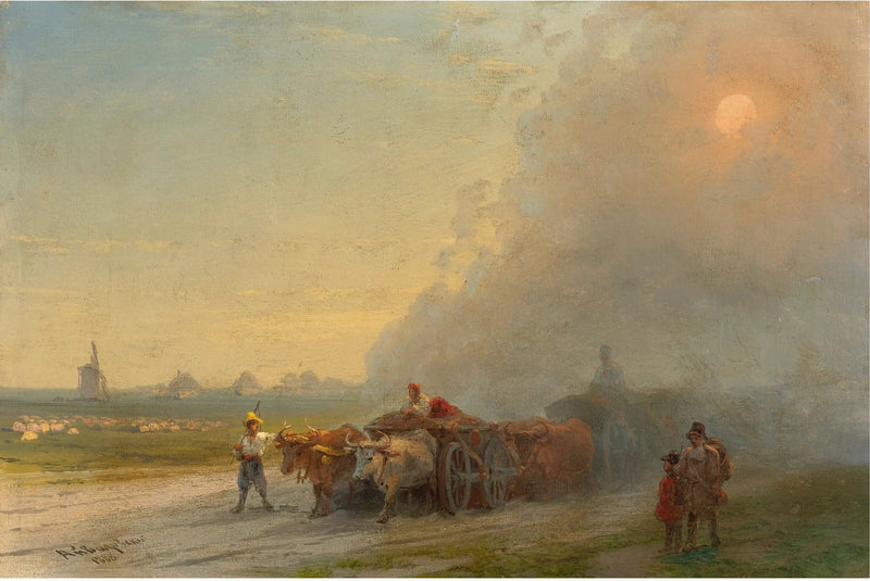 Ukrayna bozkırında öküz boynuzları - Ivan Aïvazovski