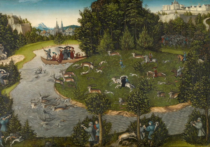 Frederic the Wise Seçmen Geyik Avı - Lucas Cranach the Elder