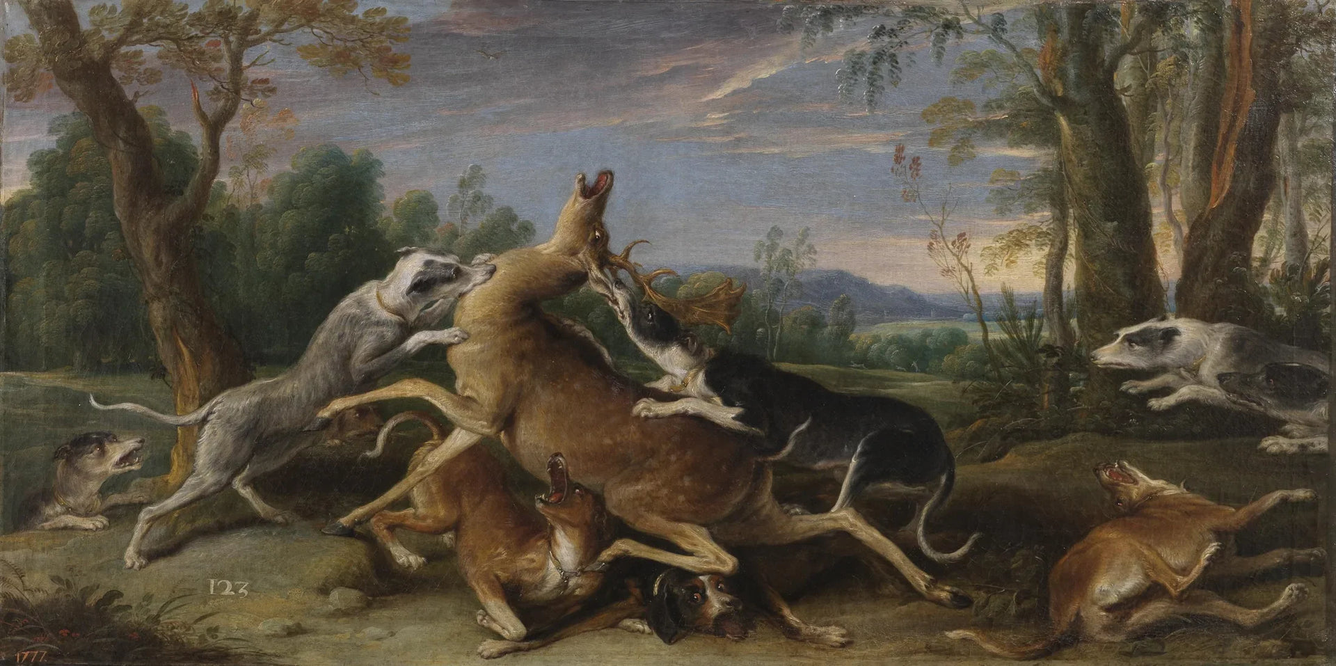 Chasse au cerf - Frans Snyders image 1 tableau peint à l’huile sur toile