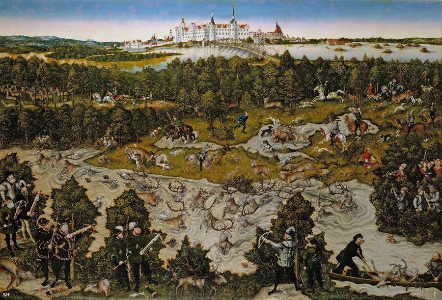 Ferdinand I onuruna Torgau Kalesi Avı - Lucas Cranach the Elder