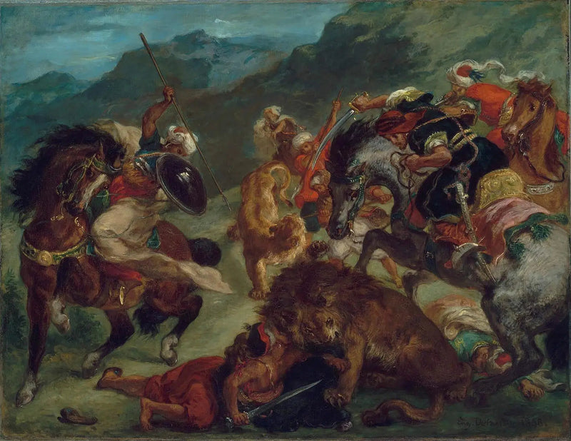 Aslan Avı - Eugène Delacroix