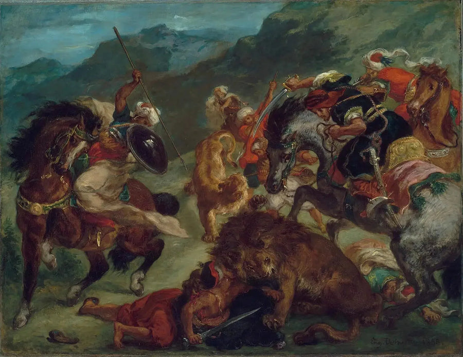 Aslan Avı - Eugène Delacroix