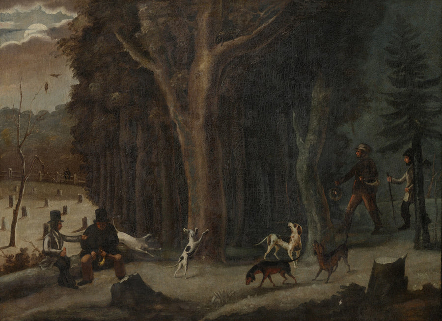 Chasse au raton laveur - American 19th Century