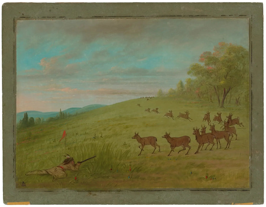 Antilop Avı - Assinneboine - George Catlin