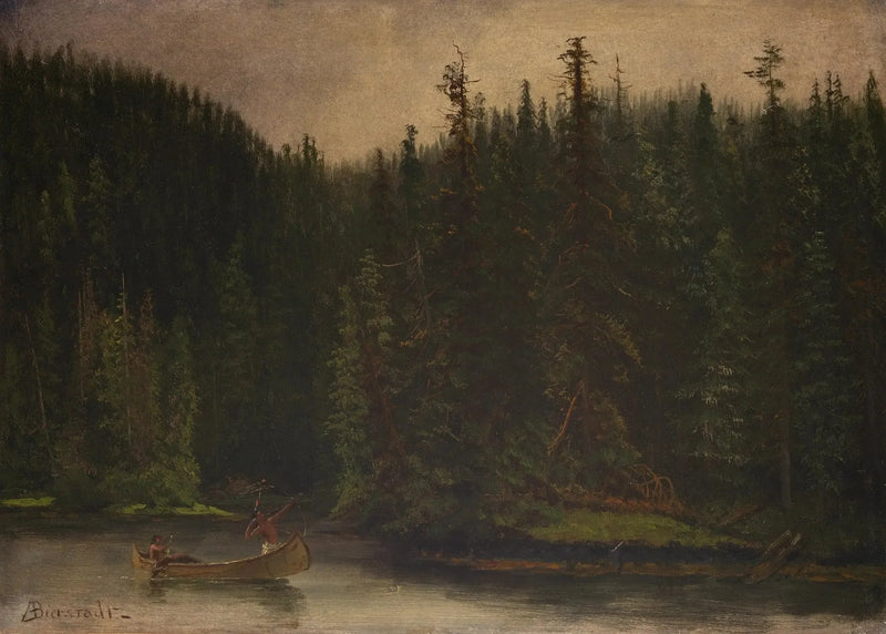 Kano'da Hint avcıları - Albert Bierstadt