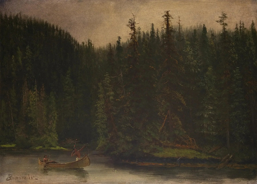 Kano'da Hint avcıları - Albert Bierstadt