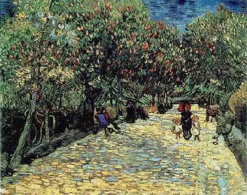 Arles kamu parkında kırmızı kestaneler - Vincent van Gogh