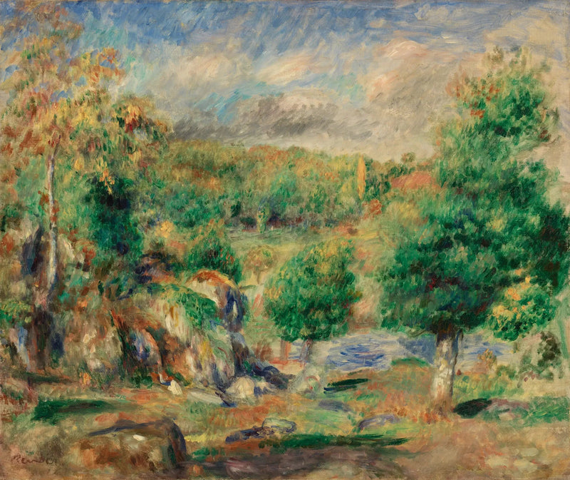 Kestane Ağaçları, Pont-Aven (Kestane Ağaçları, Pont-Aven) - Pierre-Auguste Renoir