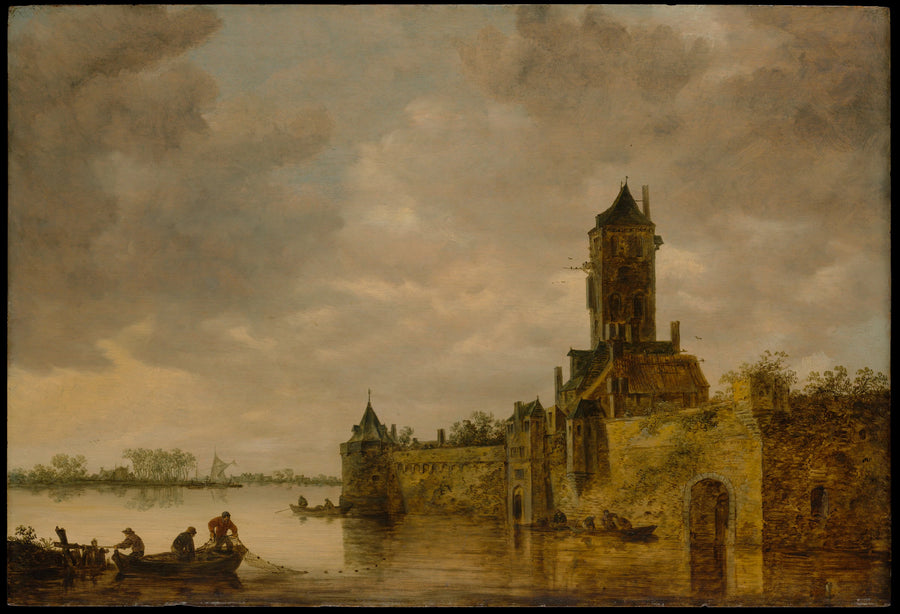 Château au bord d'une rivière - Jan van Goyen