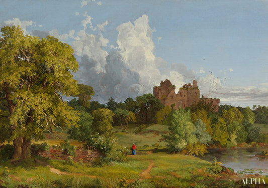 Château de Doune - Jasper Francis Cropsey - Reproductions de tableaux et peintures haut de gamme