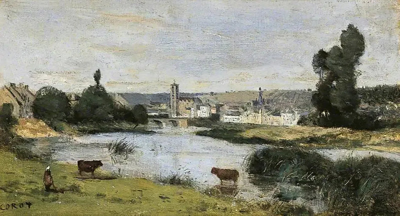 Château-Thierry. Saint-Crépin Kulesi ile Genel Bakış - Jean-Baptiste Camille Corot