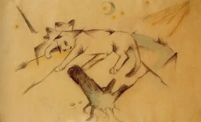 Yatan Kediler - Franz Marc