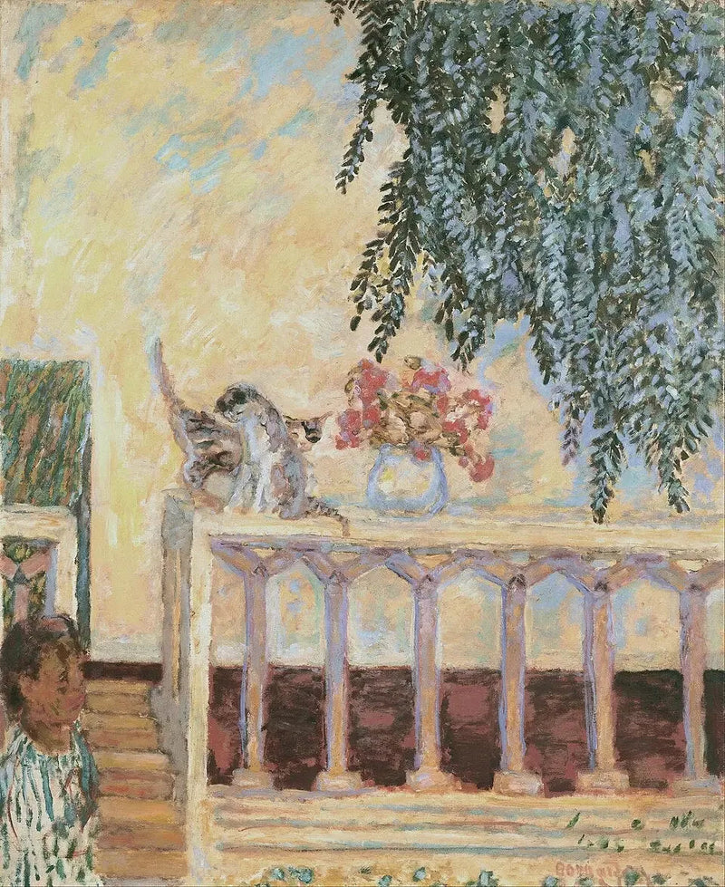 Korkulukta Kediler - Pierre Bonnard