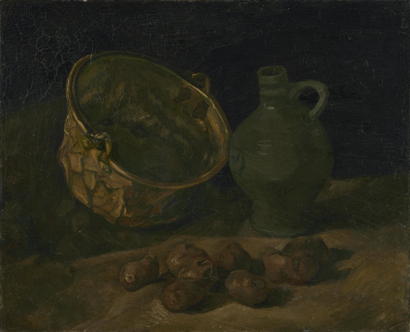 Bakır kazan ve pirinç sürahi ile Natürmort - Vincent van Gogh