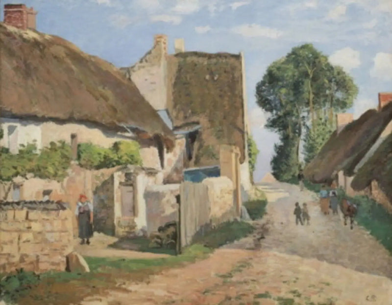 Auvers-sur-Oise'deki Kulübeler - Camille Pissarro