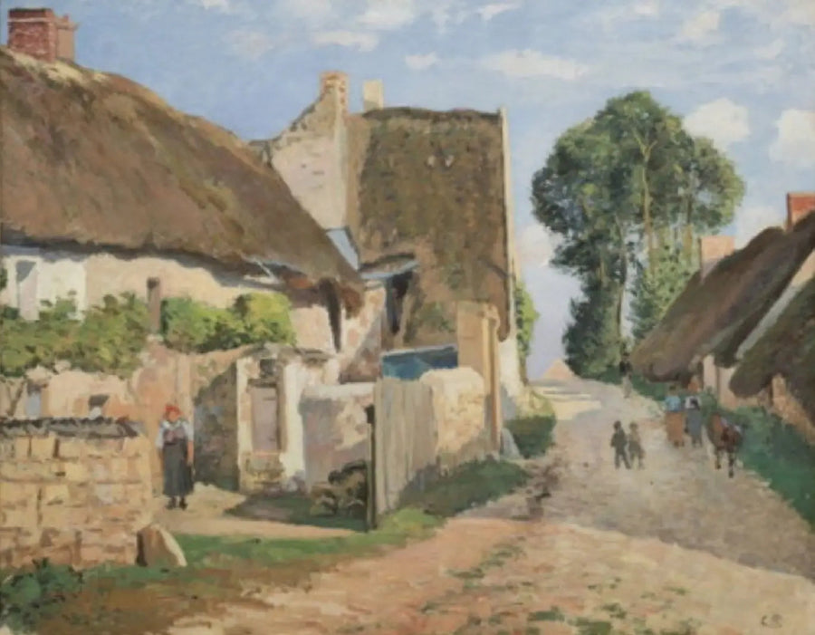 Auvers-sur-Oise'deki Kulübeler - Camille Pissarro