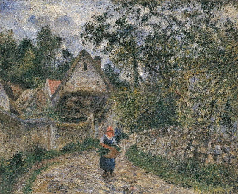 Valhermeil'deki Kulübeler, Auvers-sur-Oise - Camille Pissarro