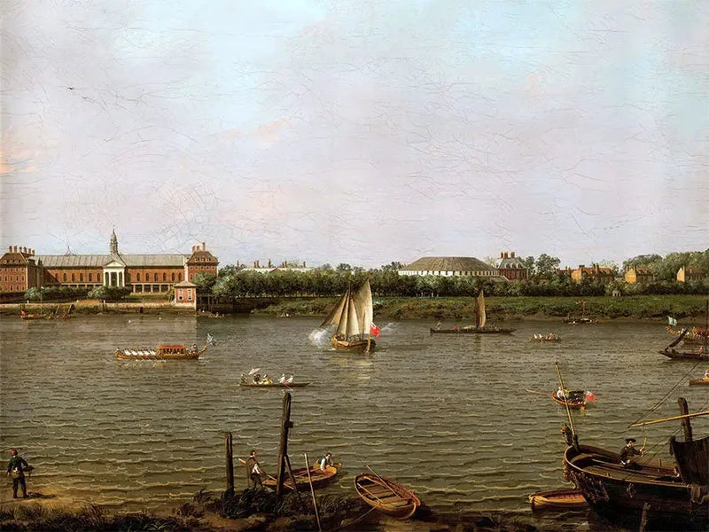Chelsea Koleji, La Rotonde, Ranelagh Evi ve Thames - Canaletto