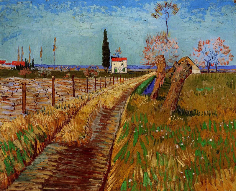 Söğüt tarlasında bir yol - Vincent van Gogh